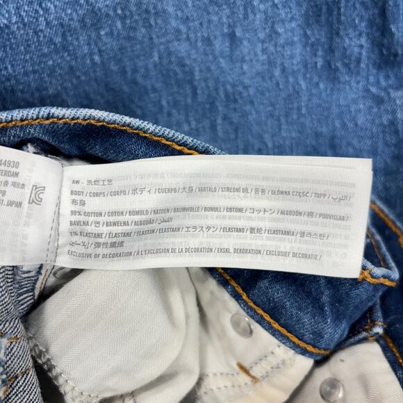 Abercrombie & Fitch Curve Love The Straight Mid Rise Jeans Blue Women 29/8 TALL - Picture 7 of 8